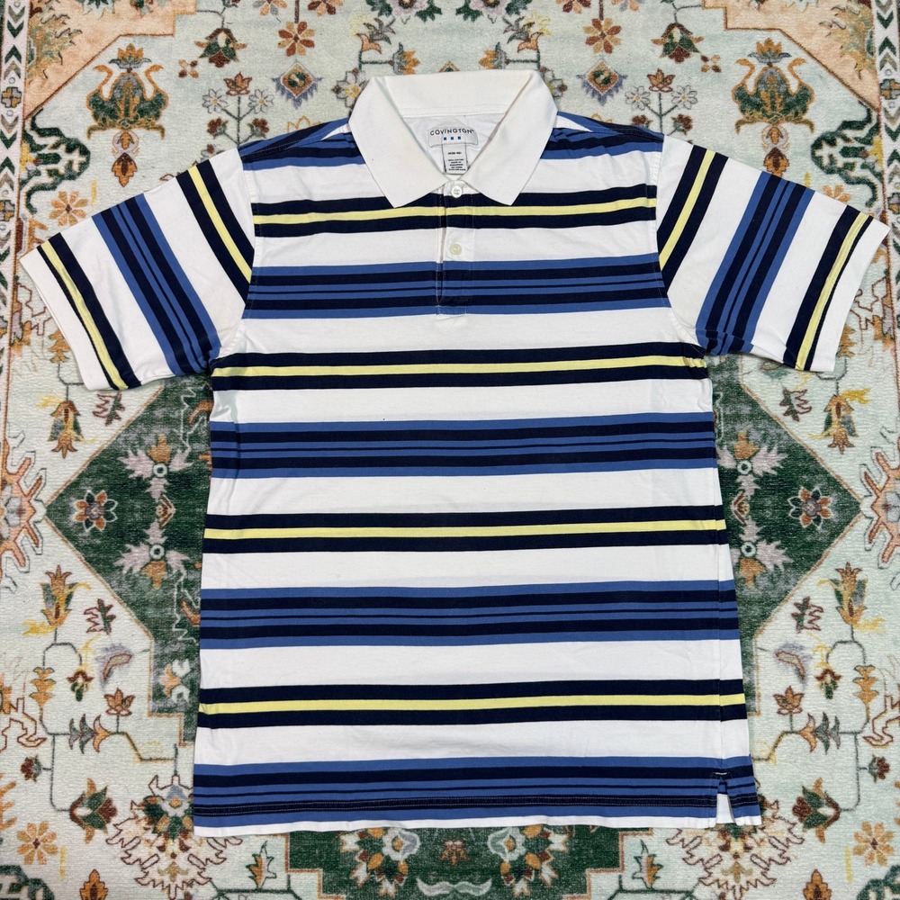 Covington Mens Striped Polo Shirt‎ Cotton Short Sleeve M(38-40)